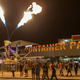 The fire-breathing praying mantis in front of Container Park symbolizes the original Downtown Project vision.